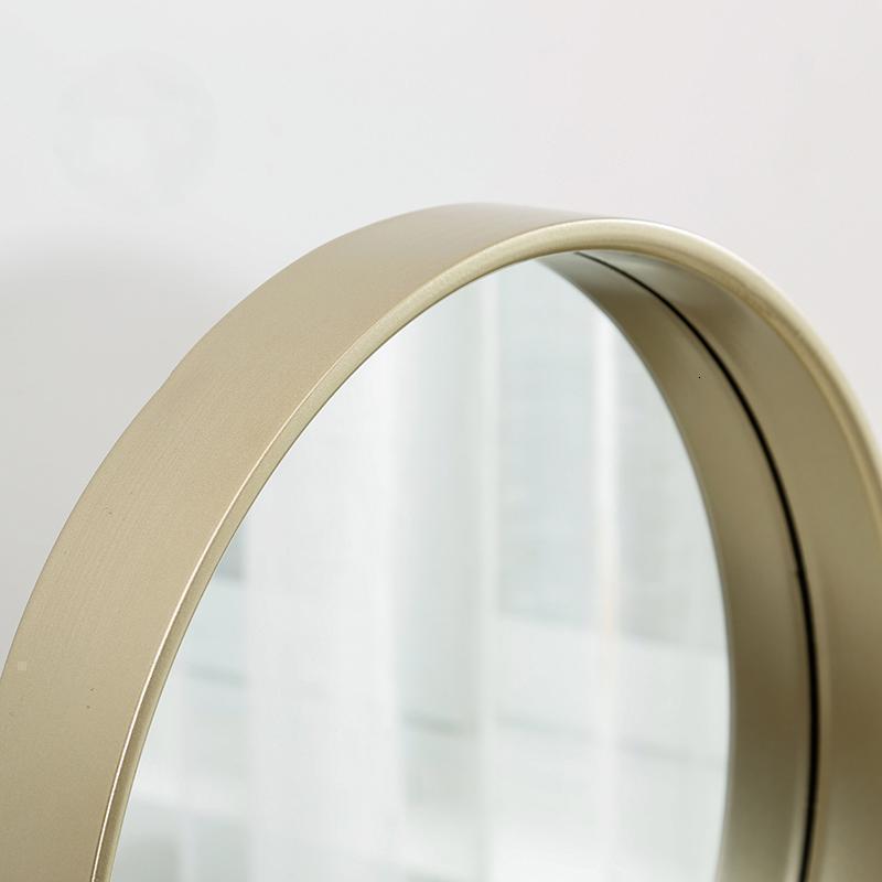 森美人北欧梳妆镜欧式台式桌面圆形简...