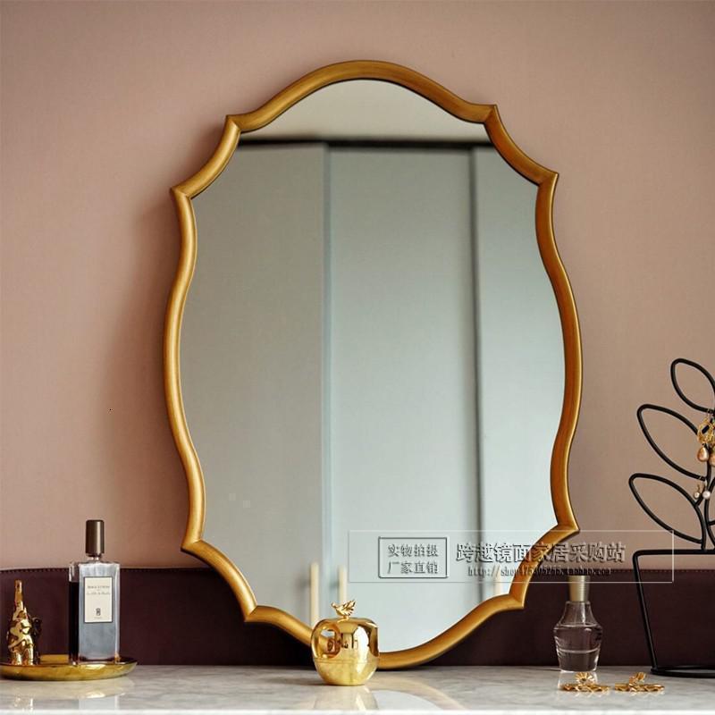 森美人欧式简约梳妆镜美式挂镜浴室洗...