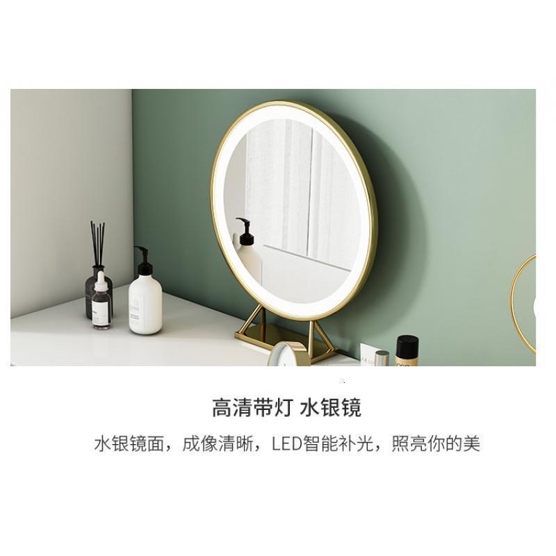 森美人台式化妆镜带灯d灯梳妆镜欧式...