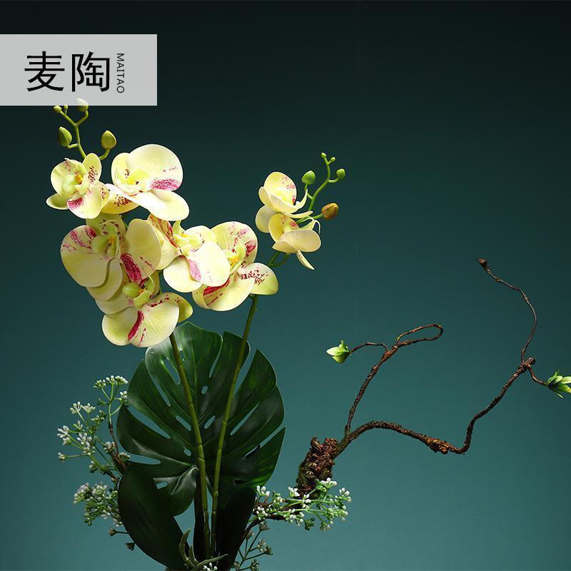 美帮汇新中式简约客厅创意插花摆件家...